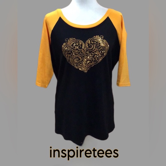 Pittsburgh‎ Steelers “A Heart for Black and Gold” Contemporary, Embellished, XL - Picture 8 of 9